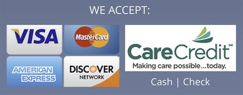 We Accept Credit Cards Care Credit